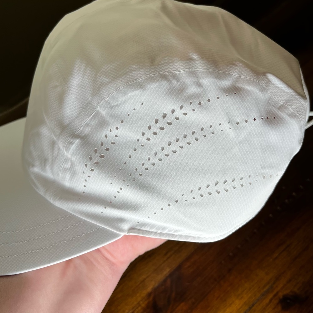 Athleta NWT Ultra Light Run Cap 3.0 Bright White Breathable Adustable Active - Picture 2 of 8